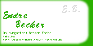 endre becker business card